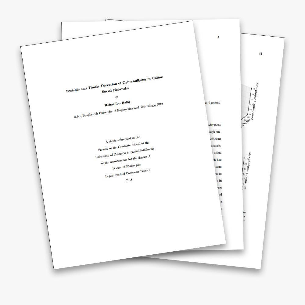 Excerpts from Cyberbullying research-paper "Scalable and Timely Detection of Cyberbullying"